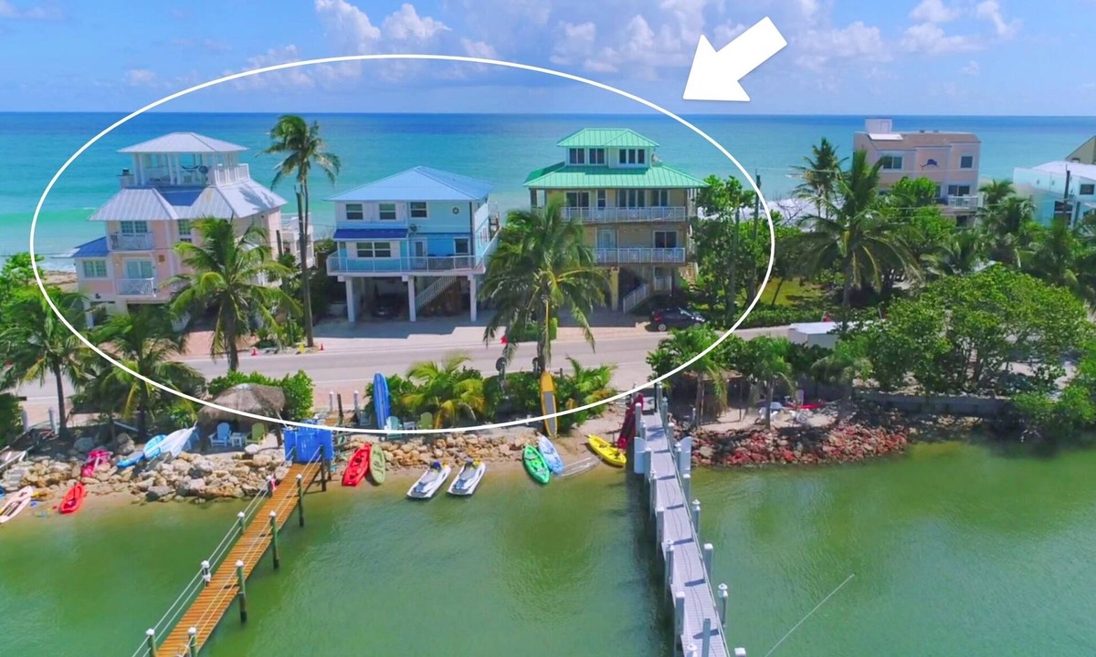 Stuart House | 3 Florida side-by-side Beach Houses; Sleeps 50+. Pools, Hot Tubs, Docks ON Beach