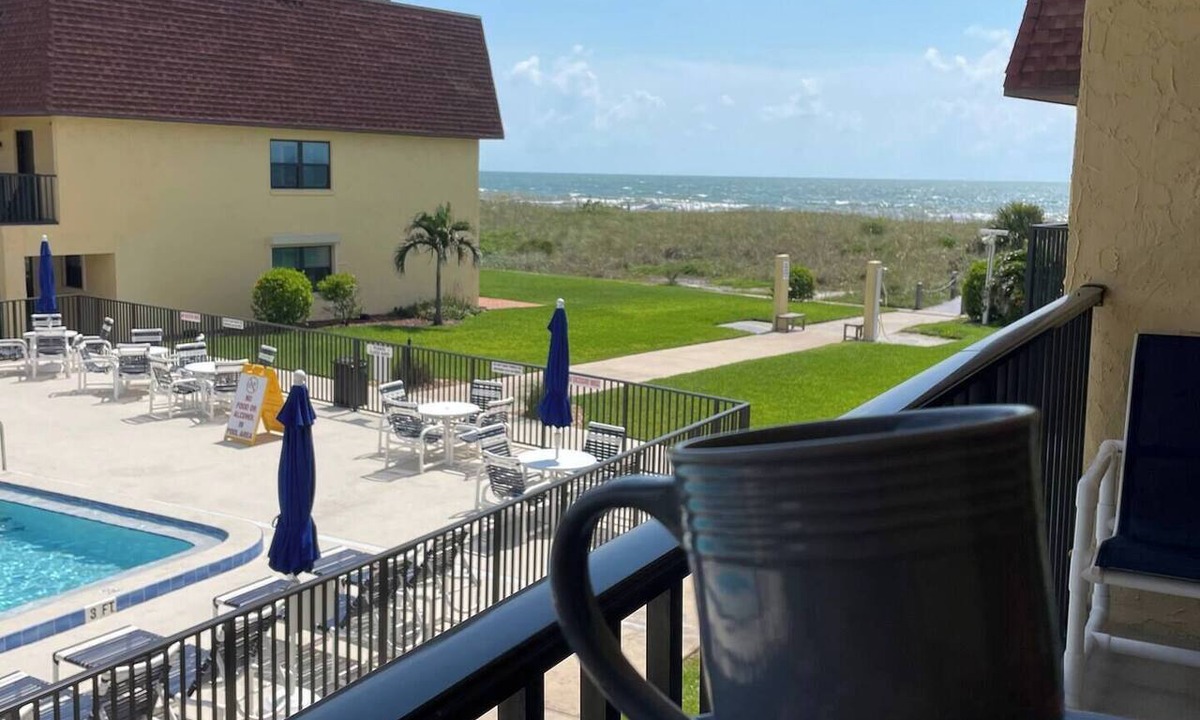 Avon By The Sea Apartment | Beachfront with heated pool, 60 seconds to beach