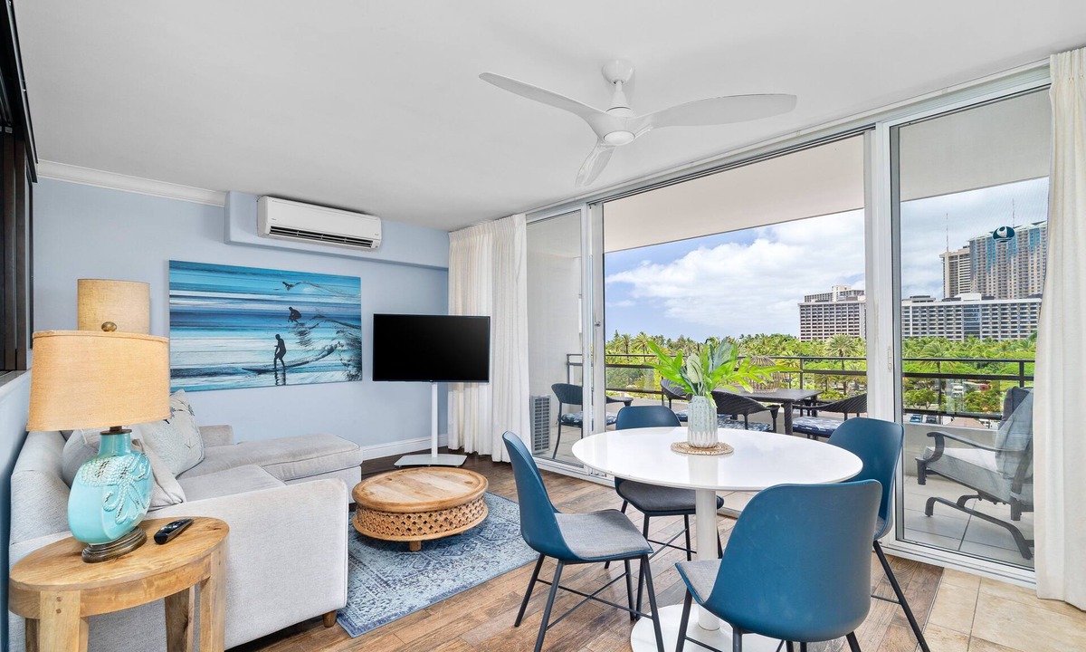 Waikiki Condo | Heart of Waikiki With Partial Ocean View! Washlet! AC, FREE Parking, Wi-Fi