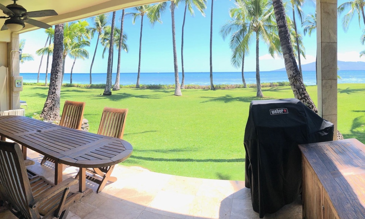 Historic Lahaina Front Street House | Puamana Ocean Front Tropical Paradise 226-1