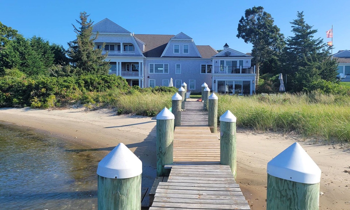 Hyannis House | Stunning waterfront with sandy beach & dock walking distance to top restaurants!