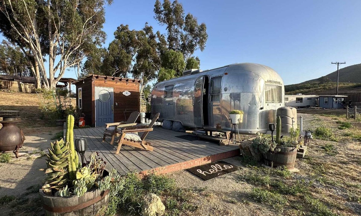 San Marcos House | Vintage Airstream Trailer in the Hills of San Marcos!