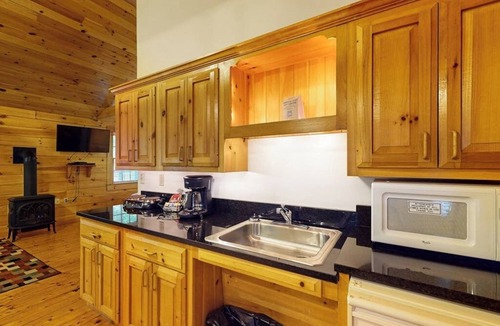 Northport House | Adventure ready studio cabin with wooded views, fireplace, & AC