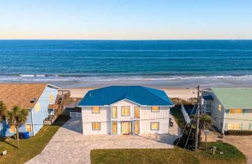 Vilano Beach House | Beachfront Estate | 2 Homes, Private Access, Sleeps 22