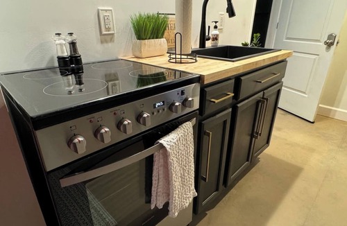 Belmont Historic District Apartment | Belmont Millside Studio—Warm Industrial & Chic
