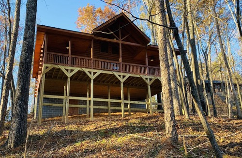 Cherry Log Cabin | Dog friendly, 2/2 w/kings, Mtn view! Fire pit, Wifi, gas logs. Cherry Log MTN !