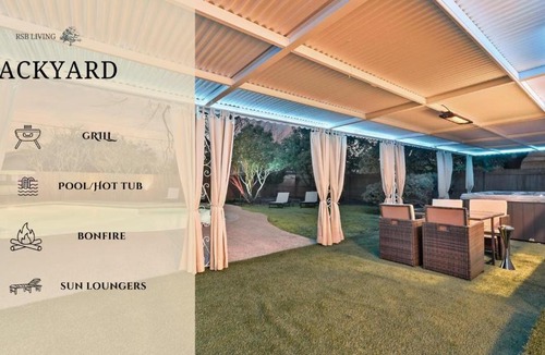 Farmers Branch Villa | Elegant 5BR 2,5BA Holiday Home with Pool, Jacuzzi, BBQ, and Cinema Room