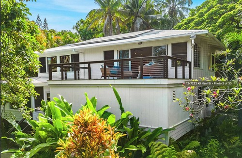 Kapoho House | Hot tub, jungle house, walk to Kehena Beach amazing lush views