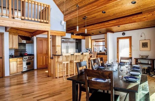 Harbert House | Inviting Timber Frame home near the beach with pool table, central AC, & W/D