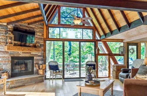 Innsbrook Ski Chalet | Lakefront A-Frame with Private Dock
