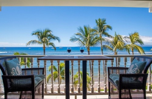 Historic Lahaina Front Street Apartment | Romantic Oceanfront Condo at Lahaina Shores with Sweeping Ocean Views