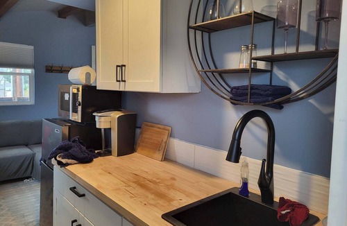 Birch Bay Apartment | Studio with covered deck and Birch Bay View