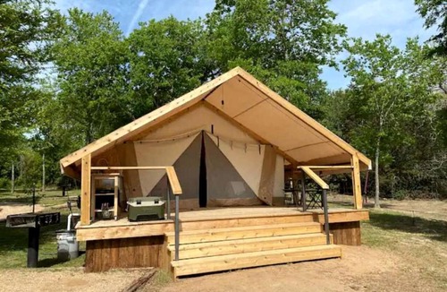 Bastrop Other | Tranquil Lakefront Glamping Safari Tent with Scenic Views near Bastrop, Texas