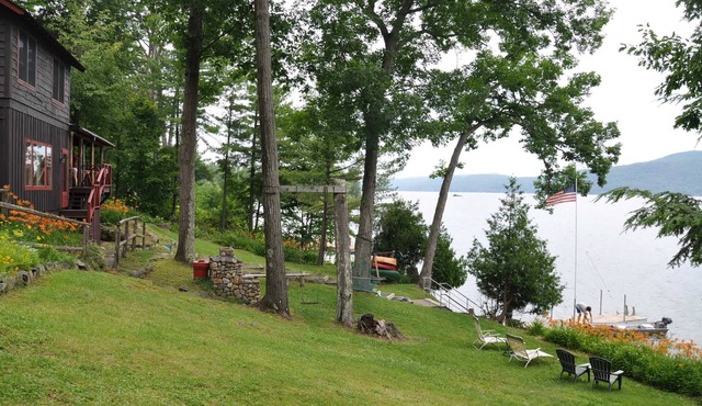 4 Br Lake George Waterfront Home W/Dock, Rocking Porch, & Spectacular View