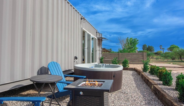 Dark Sky Container Near Sedona Hot Tub & Desert Views