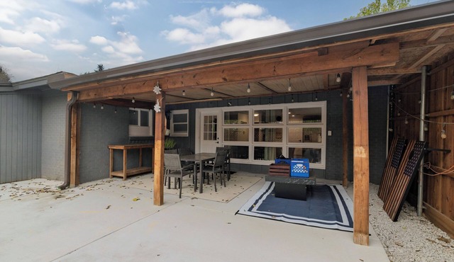 Fenced Yard, Workspace, Cornhole + Life-Size Jenga