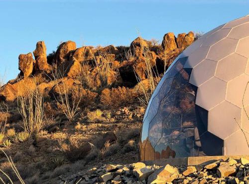 Incredible Dome on a Unique Space-Themed Site with Stunning Desert Views near Big Bend National Park in Terlingua, Texas