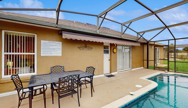 Inviting pool home with tranquil pond view near theme parks & attractions