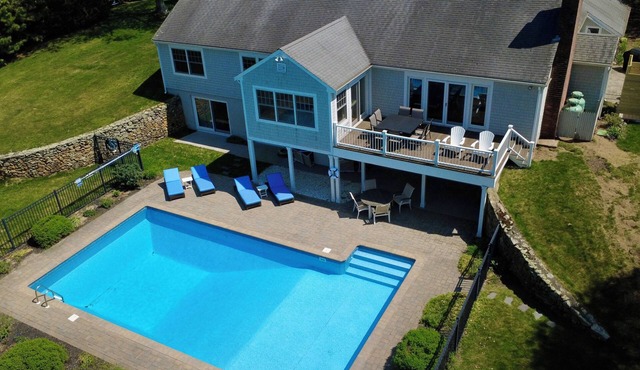Waterfront Getaway with Heated Saltwater Pool on 3 Acres.