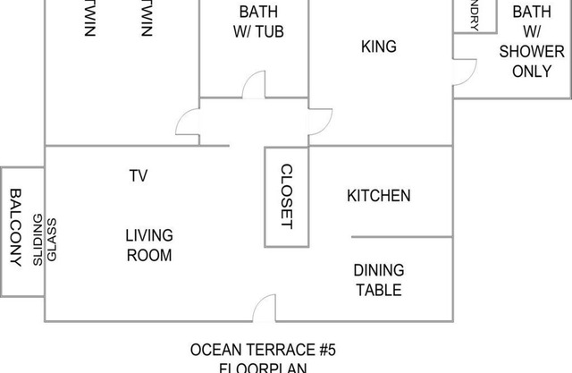 ATLANTIC BREEZE #5 2 bedrooms, 2 bathrooms