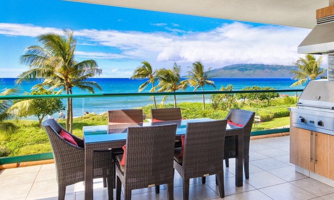 Kaanapali Condo | Maui Resort Rentals Dream Collection: Honua Kai Hokulani 202 – Direct Ocean Front 3BR w/B.B.Q on Wrap Around Balcony
