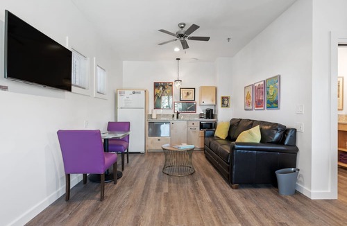 Folly Beach Hotel | Boutique Hotel Folly Room 7: Deluxe Studio with a spacious deck and marsh views